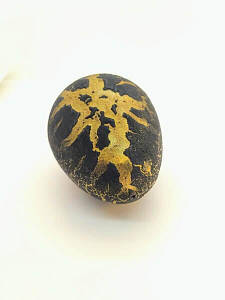 Яйце з динозавром Орбіз (з гідрогелю, розтушка) чорно-золоте 4,5x6 см (40406)