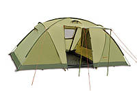 Палатка кемпинговая 4-х местная с тамбуром Pinguin - Base Camp 4 Green