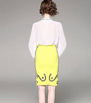 Стильна елегантна спідниця каранаш із камінням, фото 4