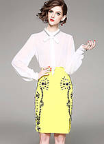 Стильна елегантна спідниця каранаш із камінням, фото 3