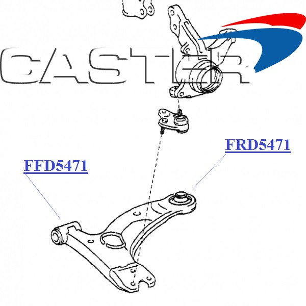 Полиуретановый сайлентблок переднего рычага задний Toyota Altis - фото 2 - id-p474777443