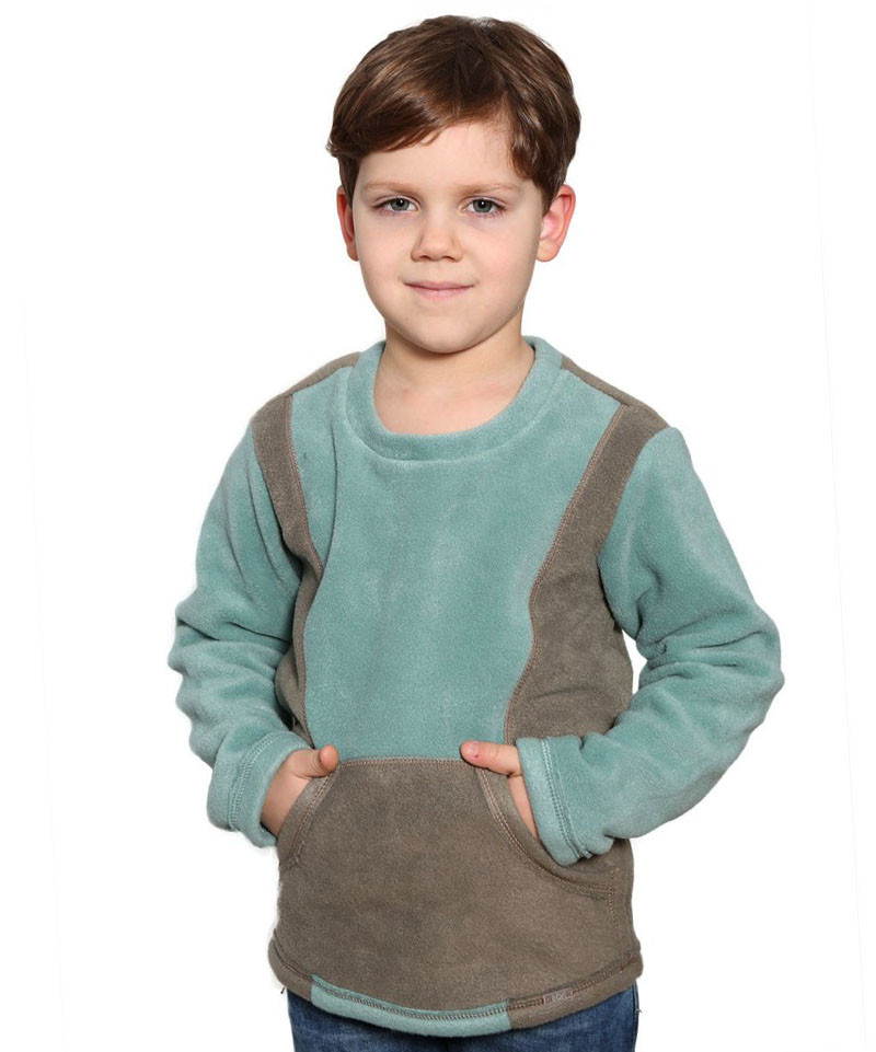 Флісова кофта-кенгуру для хлопчика (на зріст 116-146 у кольорах)