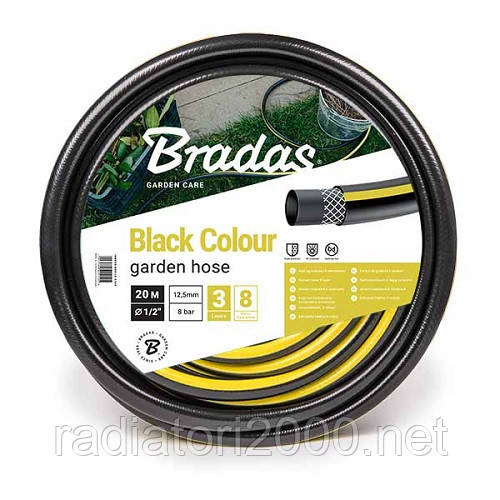 ШЛАНГ ДЛЯ ПОЛИВА BRADAS BLACK COLOUR 1/2" 20М