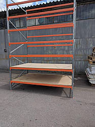 Складаний стелаж-бу. Стеллаж для склада бу. Стелажі бу. Палітний бу