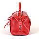 Жіноча шкіряна сумочка 52 червона, фото 3