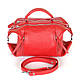 Жіноча шкіряна сумочка 52 червона, фото 7