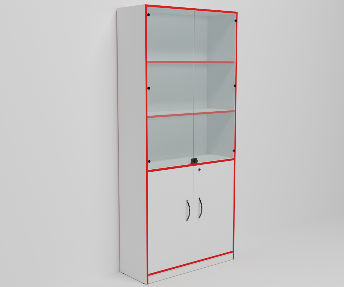 Стелаж з накопичувачем і дверима зі скла, фото 1