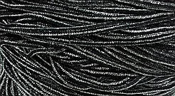 Шнур круглий м'який поліестер 5мм чорний+срібло моток 200м