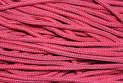 Шнур круглий м'який поліестер 5мм червоний моток 200м
