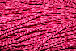 Шнур круглий м'який поліестер 5мм малина моток 200м
