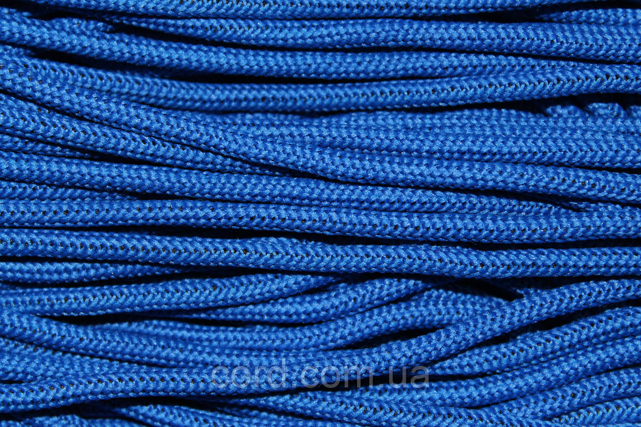 Шнур круглий м'який поліестер 5мм волошка моток 200м, фото 1