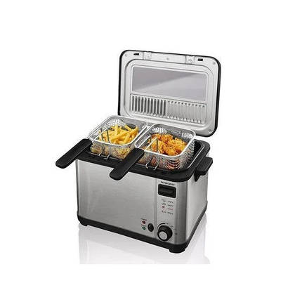 Фритюрниця 2в1 Silver Crest SEF3 2000 B1 4 л Сріблясто-чорний, фото 1