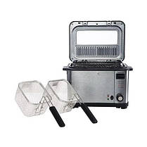 Фритюрниця 2в1 Silver Crest SEF3 2000 B1 4 л Сріблясто-чорний, фото 2