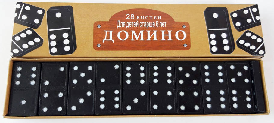 Гра настільна "Доміно" у картоні KNZ, фото 1