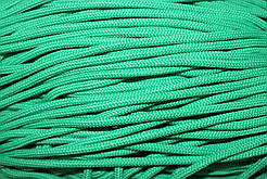 Шнур круглий м'який поліестер 5мм зелений моток 200м