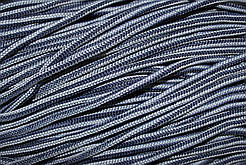 Шнур круглий м'який поліестер 5мм синій+сірий моток 200м