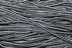 Шнур круглий м'який поліестер 5мм чорний+білий моток 200м