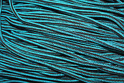 Шнур круглий м'який поліестер 5мм морська хвиля+чорний моток 200м