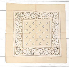 Класична бандана 55*55 см бежевий, фото 2