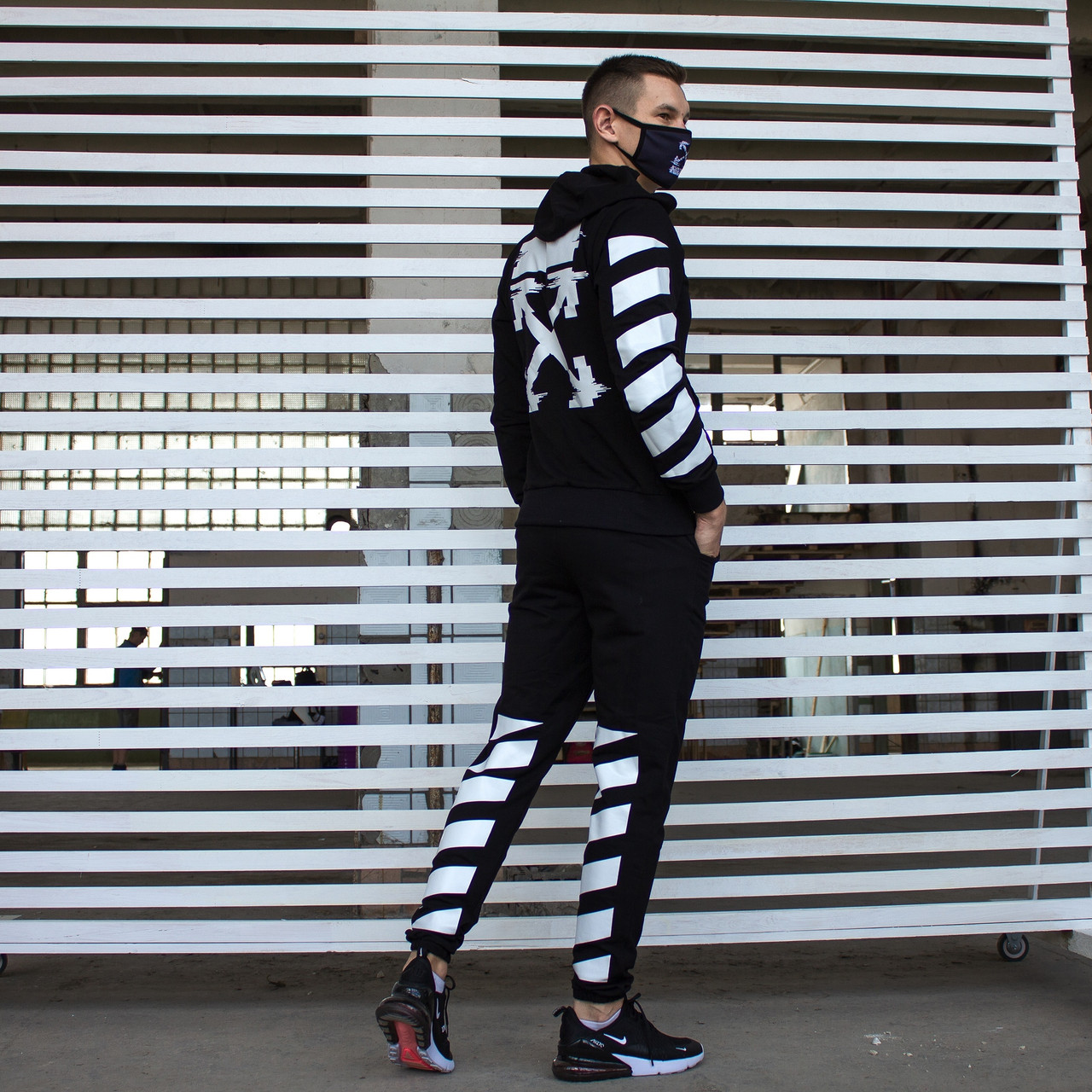 Спортивний костюм чорний весняний осінній чоловічий OFF White