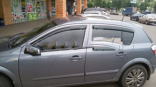 Дефлектори вікон (вітровики) Opel Astra H 2004-2009 (Hic)