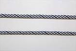 Шнур круглий спіраль 5мм синій+білий моток 100м, фото 2