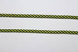 Шнур круглий спіраль 5мм салат+чорний моток 100м, фото 2