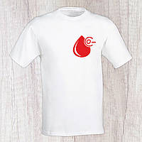 Чоловіча футболка з принтом "Група крові 0-" Push IT S, Білий