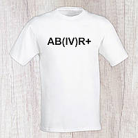Чоловіча футболка з принтом "Група крові AB(IV)R+" Push IT S, Білий