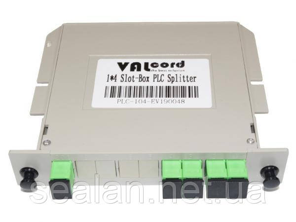 Дільник оптичний корпусний 1x4 SC/APC (DIN LGX) сплітер (Splitter PLC) ValCord
