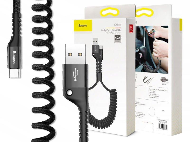 Кабель Baseus Fish Eye Spring Type C 2 A (1 м)
