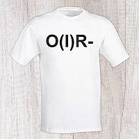 Мужская футболка с принтом "Группа крови О(I)R-" Push IT S, Белый