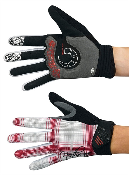 Рукавички вело Northwave MTB Air Woman Long Glove Chequered pink | троянд. XS