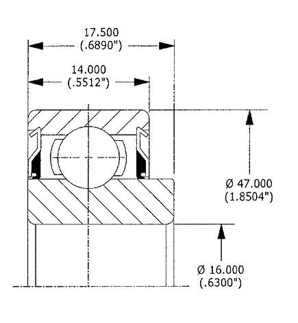Підшипник 204 KRD4 (204 KRD4) RBF, фото 2