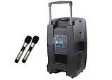Акумуляторна колонка з мікрофонами Temeisheng/Lighting SL-1502 / 400 W (USB/Bluetooth/Пульт ДК), фото 3