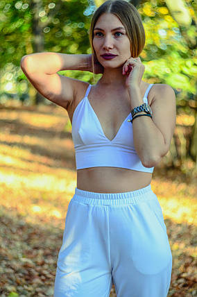 Стильний топ виробництва Україна. Колір білий, фото 2