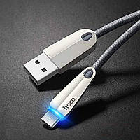 USB кабель Hoco U35 Micro (1200mm), 2, 4A срібло