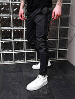 Спортивные штаны мужские хлопок темно-серый с черными лампасами Киев