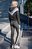 Спортивний жіночий костюм сіра бавовна Київ, фото 3
