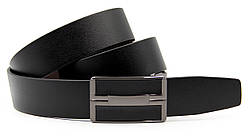 Ремінь для джинсів з пряжкою шкіряний затиск