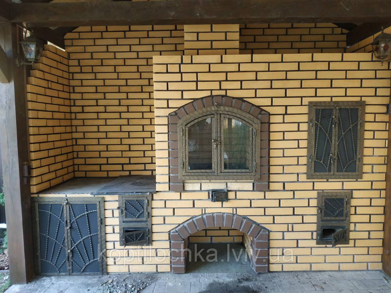 Дверцята для мангалів та коптилен "Павутинка" вигляд вживу. Виготовлення під замовлення