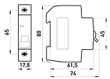 Модульний автоматичний вимикач e.mcb.stand.45.1.B2, 1р, 2А, В, 4,5 кА, фото 2