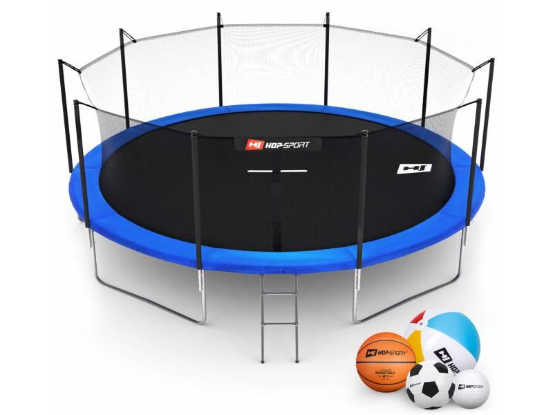 Батут Hop-Sport 16ft (488cm) blue з внутрішньою сіткою