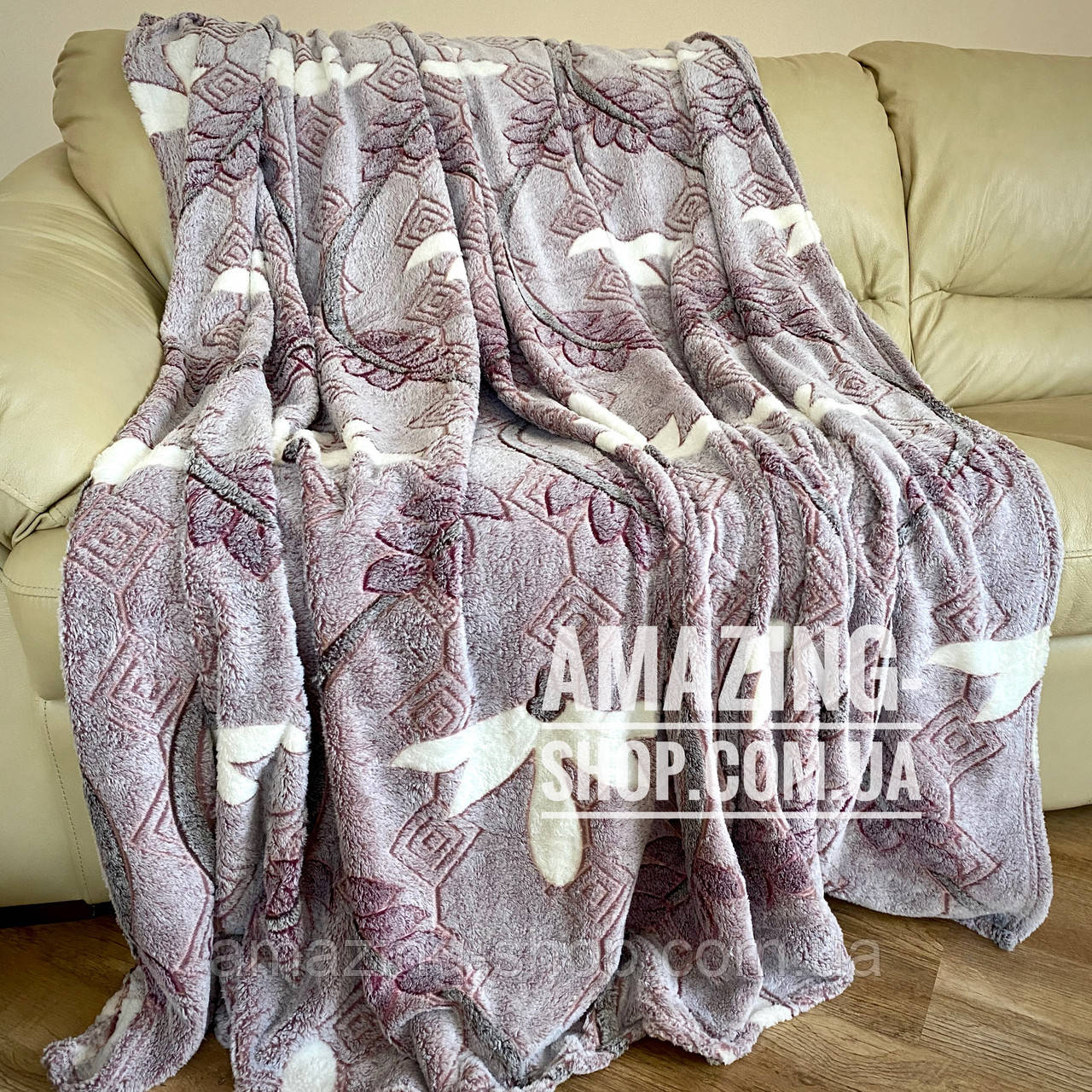 Покривало плед мікрофібра Розмір 180*200 см., фото 1