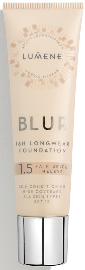 Lumene Blur #1.5 fair beige Стійкий тональний крем (оригінал оригінал Фінляндія), фото 1