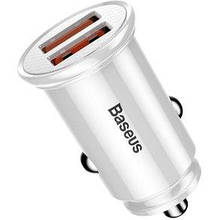 Автомобільний зарядний пристрій Baseus USB Car Charger 2xUSB Mini Quick Charge 3.0