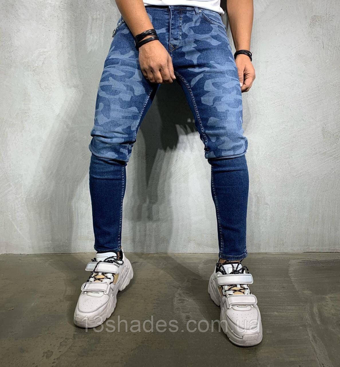 Джинси чоловічі вузькі синій Київ, фото 1