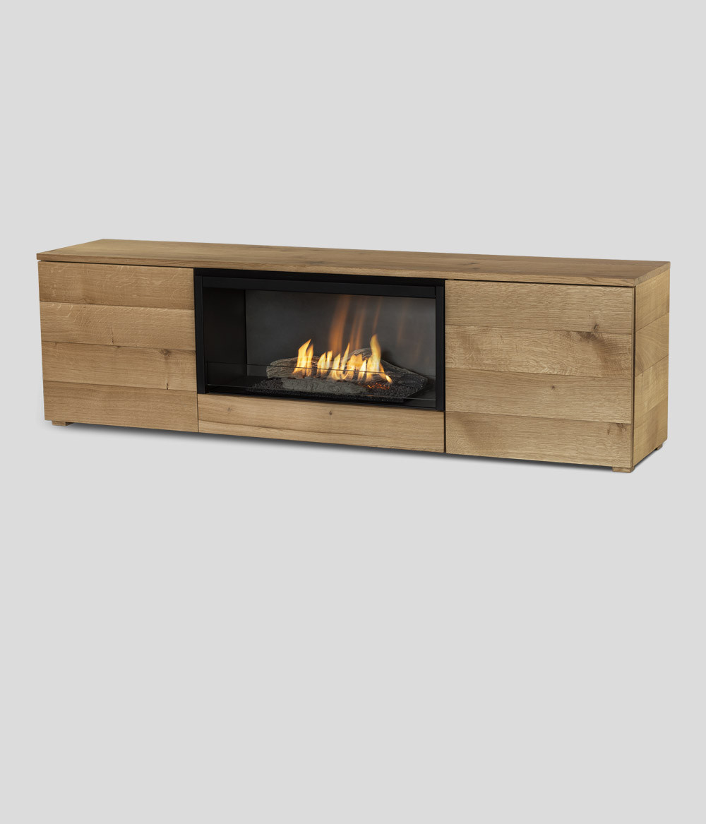 Автоматичний біокамін Planika Pure Flame TV Box Oak Veneer