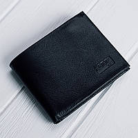 Чоловічий шкіряний гаманець із затискачем Kafa чорний, на магніті