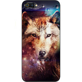 Чохол силіконовий з картинкою для Realme C2 Космічний вовк